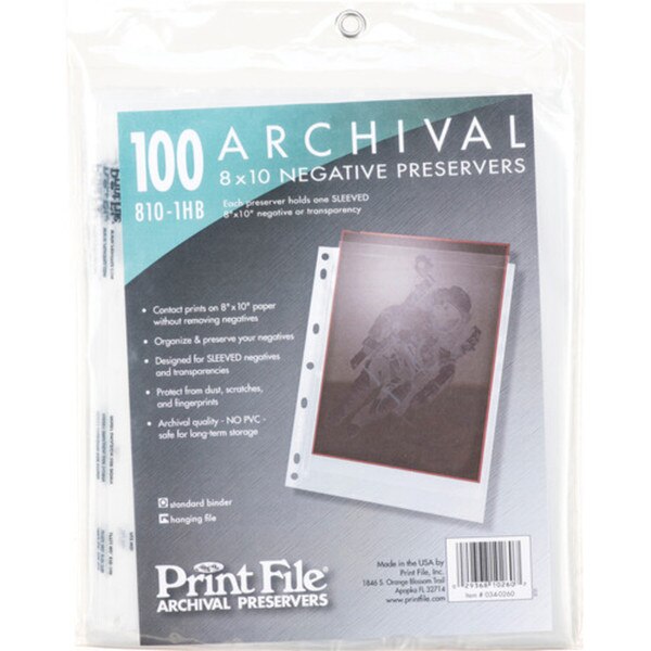 Archival Negative Sleeve 8"x10" 100pk